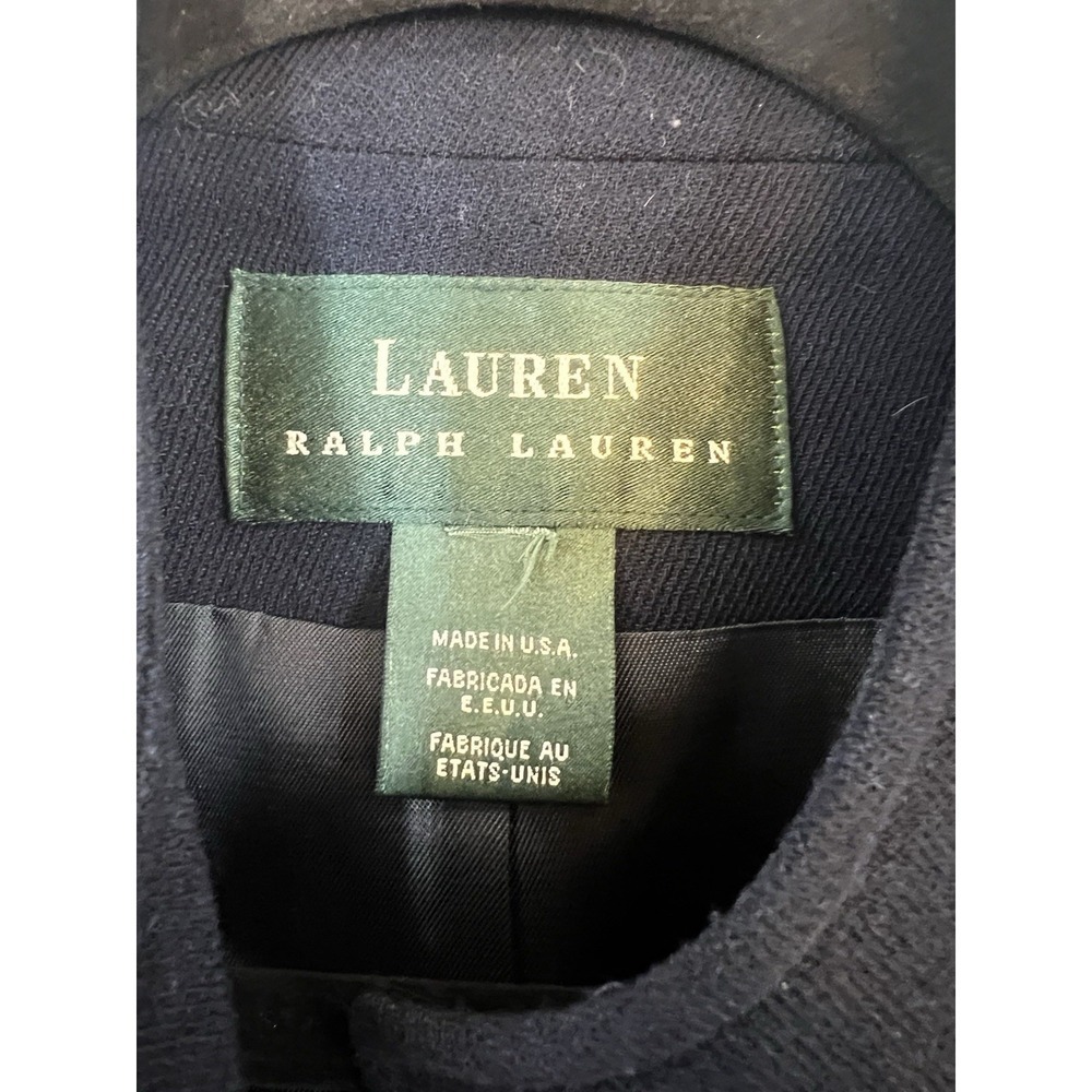 Ralph Lauren Women's Jacket Pea Coat Navy Blazer Size Large XL Vtg Classic USA - Picture 5 of 14